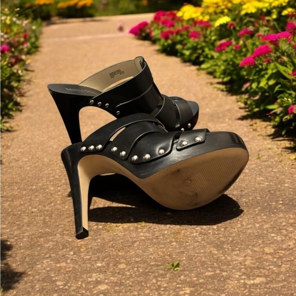 Michael Kors Black Stiletto Heels with Strappy Design - Picture 6 of 9